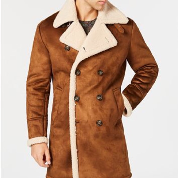 faux shearling jacket mens